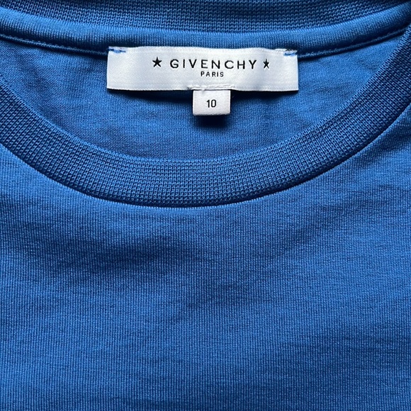 Kids Blue Givenchy t shirt size 10 - Picture 2 of 4
